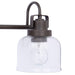 Brighton 3-Light Dark Bronze Dimmable Bathroom Vanity Light - Sweatfully
