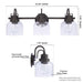 Brighton 3-Light Dark Bronze Dimmable Bathroom Vanity Light - Sweatfully