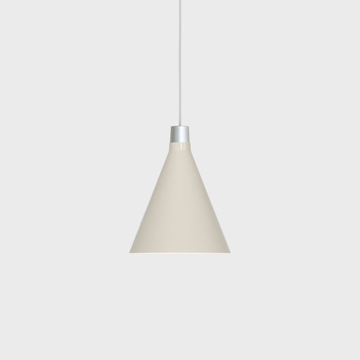 Bower Pendant Light Small in Oyster White + Sphere III - Sweatfully