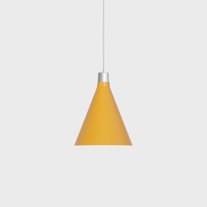 Bower Pendant Light Small in Yellow + Sphere III - Sweatfully