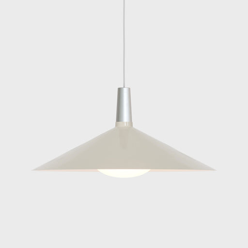 Bower Pendant Light Large in Oyster White + Oval II - Sweatfully
