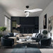 Black 54" DC Motor 6 Speed Ceiling Fan with LED Lighting - Sweatfully
