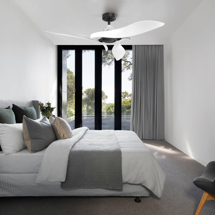 54" DC Motor 6 Speed Black Ceiling Fan - Sweatfully