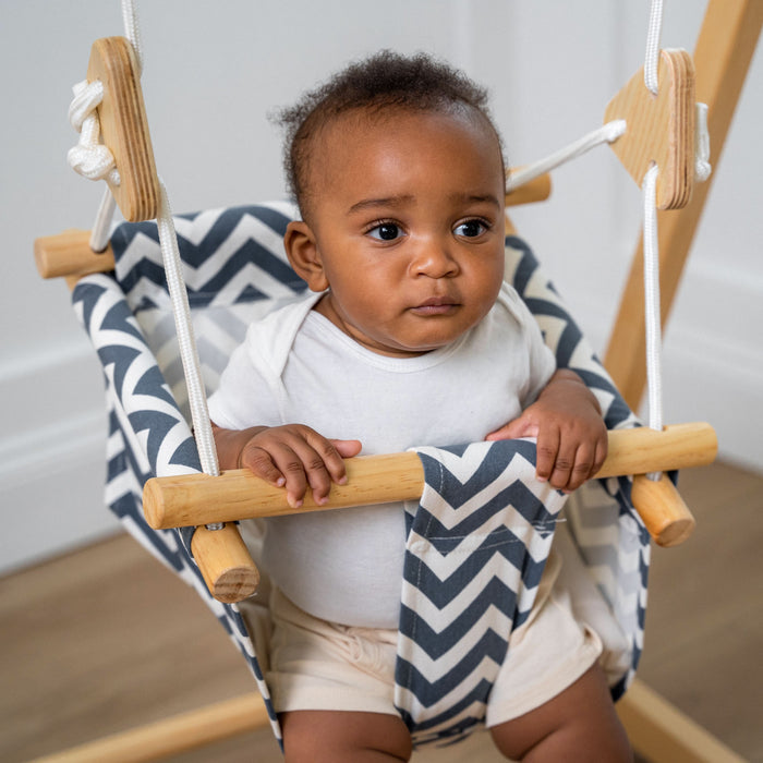 Indoor Baby Swing Seat | Soft Cotton Toddler Hammock for All Swingsets (Frame Not Included) - Sweatfully