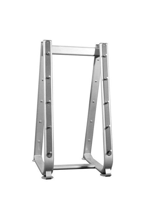 Barbell Rack - Elite Series - Silver - Muscle D Fitness - 10 Bar Fitness Storage - Sweatfully