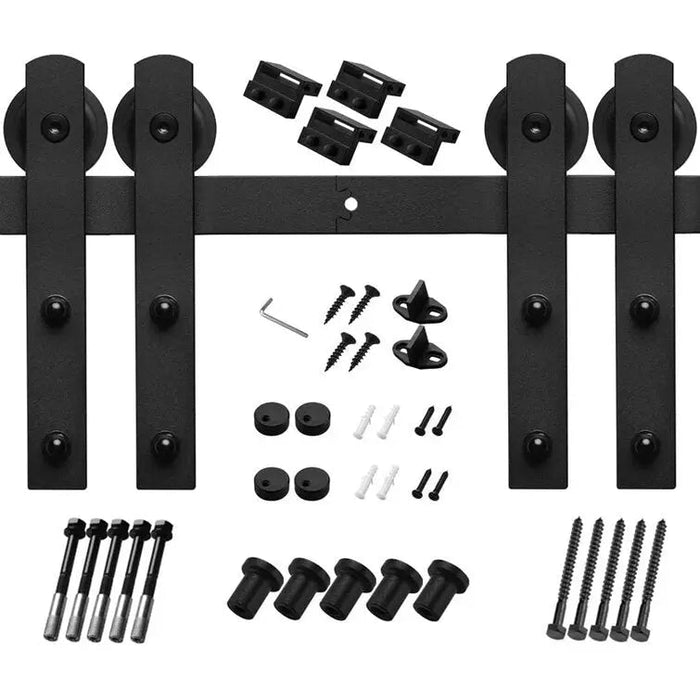 Barn Door Track Kit for Double Door (No Door) - Sweatfully