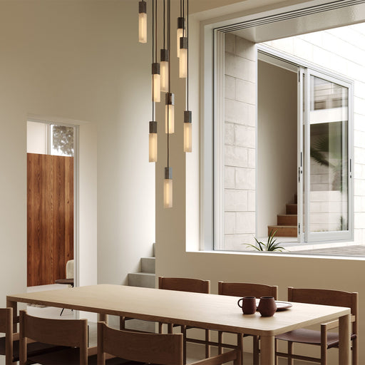 Basalt Nine Pendant in Stainless Steel - Sweatfully