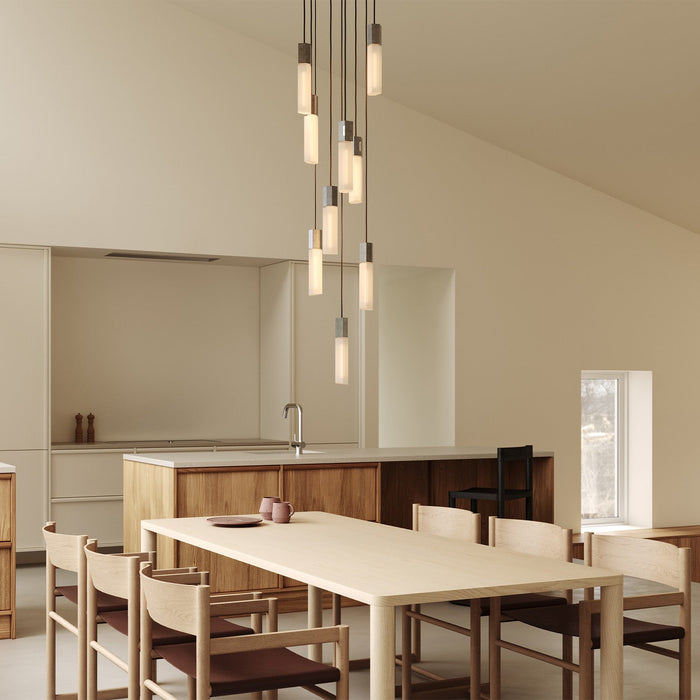 Basalt Nine Pendant in Stainless Steel - Sweatfully