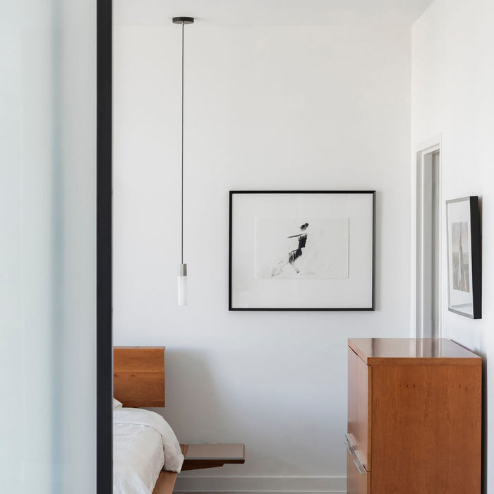 Basalt Single Pendant in Stainless Steel - Sweatfully