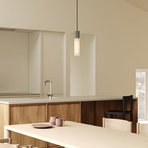 Basalt Single Pendant in Stainless Steel - Sweatfully