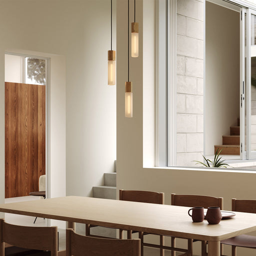 Basalt Triple Pendant in Brass - Sweatfully