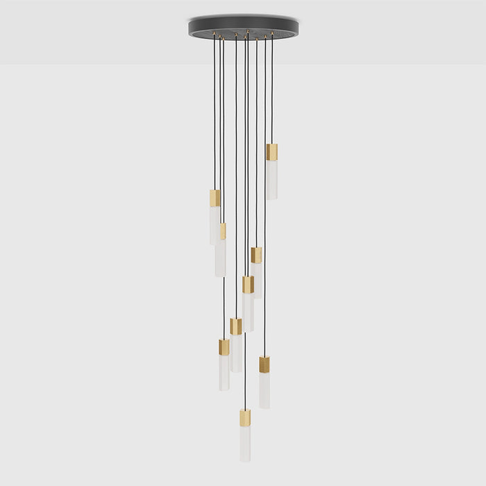 Basalt Nine Pendant in Brass - Sweatfully