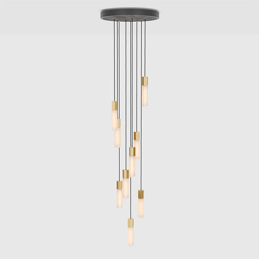 Basalt Nine Pendant in Brass - Sweatfully