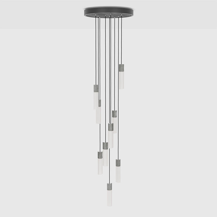 Basalt Nine Pendant in Stainless Steel - Sweatfully