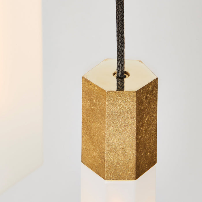 Basalt Single Pendant in Brass - Sweatfully