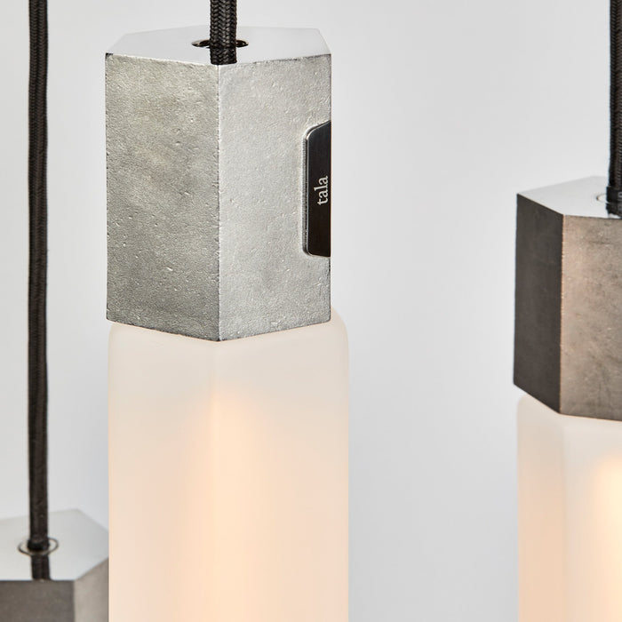 Basalt Triple Pendant in Stainless Steel - Sweatfully