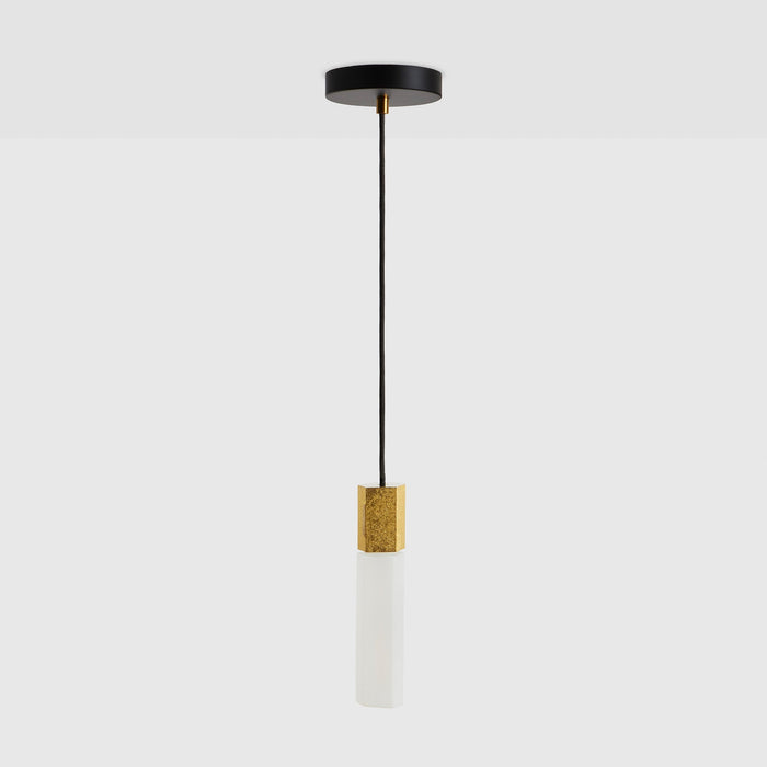 Basalt Single Pendant in Brass - Sweatfully