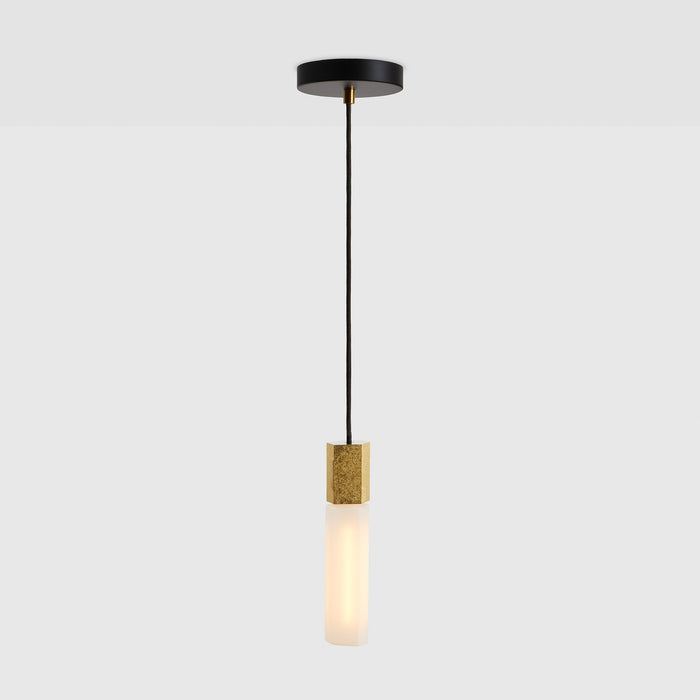 Basalt Single Pendant in Brass - Sweatfully