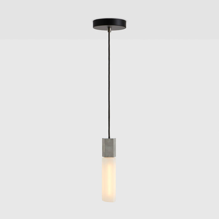 Basalt Single Pendant in Stainless Steel - Sweatfully