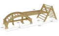 Bazel 6-in-1 Pikler Climber Set | Wooden Triangle, Rocker Arch & Slide for Toddlers - Sweatfully