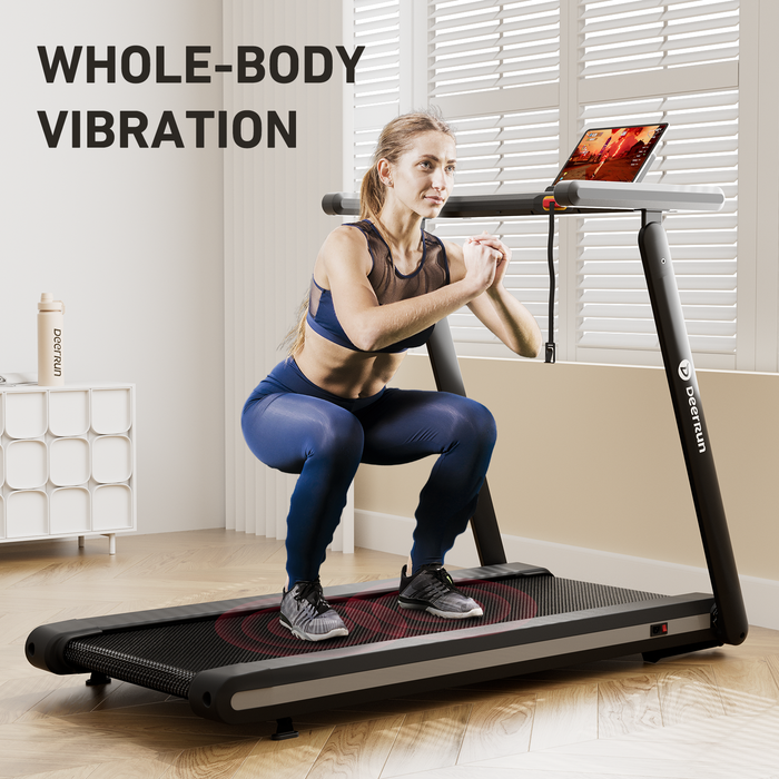 DeerRun X20 Treadmill with 15% Auto Incline Full Running Deck Treadmill | 400Lbs, 11.3Mph - Sweatfully