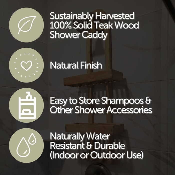 Newport Natural Shower Caddy - Sweatfully