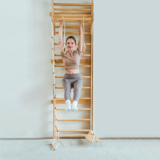 Betula Swedish Wall Ladder & Indoor Wooden Climber for Kids – Home Gym Playset - Sweatfully