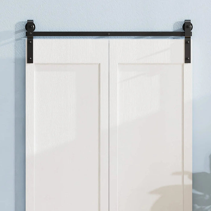 Bi-Folding Sliding Barn Door Hardware Track Kit (No Door) - Sweatfully