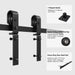 Bi-Folding Sliding Barn Door Hardware Track Kit (No Door) - Sweatfully