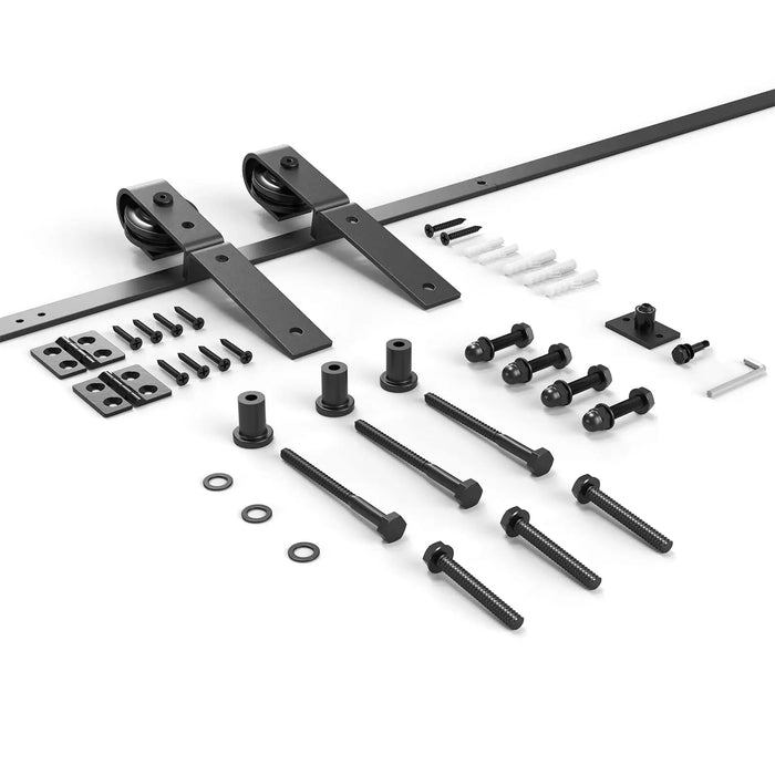 Bi-Folding Sliding Barn Door Hardware Track Kit (No Door) - Sweatfully
