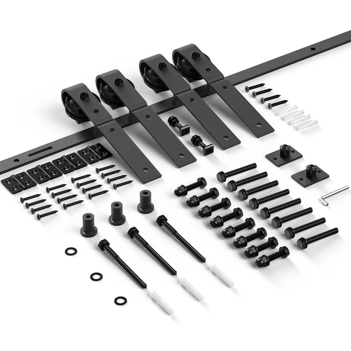 Bi-Folding Sliding Barn Door Hardware Track Kit (No Door) - Sweatfully