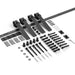 Bi-Folding Sliding Barn Door Hardware Track Kit (No Door) - Sweatfully