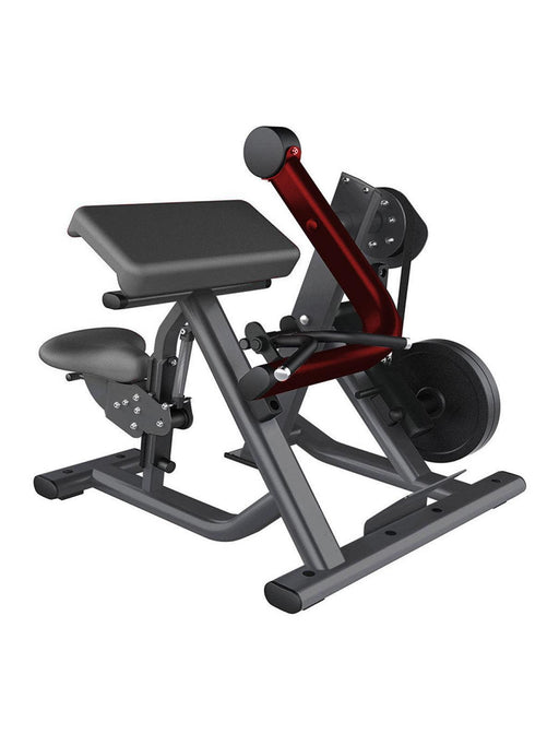 Elite Leverage Biceps Curl - Muscle D Fitness - Commercial  - Adjustable Seat - Plate Loaded - Arm Curl Workout - Sweatfully