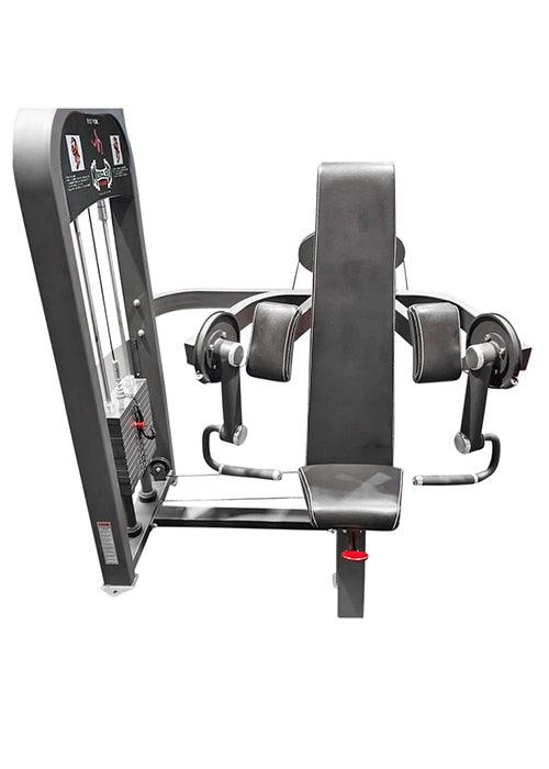 Classic Selectorized Biceps Curl by Muscle D Fitness - Adjustable Seat - Pin Selectorized Weight Stack - Sweatfully