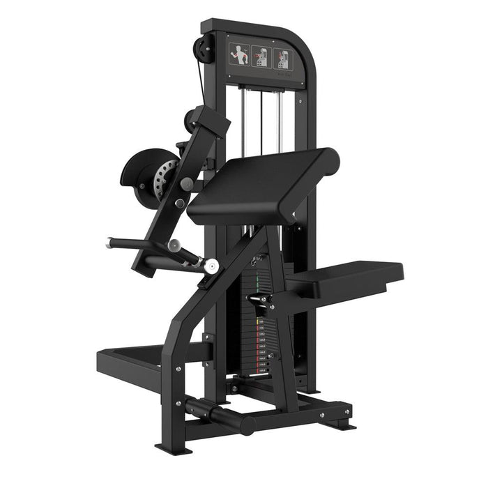 Excel Biceps/Triceps Combo - Muscle D Fitness - Selectorized Arm Machine - Adjustable Seat - Sweatfully