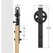 Big Spoke Wheel Roller Sliding Barn Door Hardware Kit (No Door) - Sweatfully