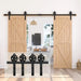 Big Spoke Wheel Roller Sliding Barn Door Hardware Kit (No Door) - Sweatfully