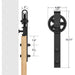 Big Spoke Wheel Roller Sliding Barn Door Hardware Kit (No Door) - Sweatfully