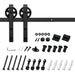 Big Spoke Wheel Roller Sliding Barn Door Hardware Kit (No Door) - Sweatfully
