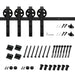 Big Spoke Wheel Roller Sliding Barn Door Hardware Kit (No Door) - Sweatfully