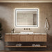 Black Aluminum Framed LED Bathroom Mirror - Sweatfully