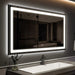 Black Aluminum Framed LED Bathroom Mirror - Sweatfully