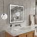 Black Aluminum Framed LED Bathroom Mirror - Sweatfully