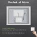 Black Aluminum Framed LED Bathroom Mirror - Sweatfully