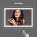 Black Aluminum Framed LED Bathroom Mirror - Sweatfully