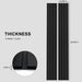 Black Solid Wood Acoustic Slat Wall Panels (Broad Strip) - Sweatfully