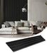 Black Solid Wood Acoustic Slat Wall Panels (Broad Strip) - Sweatfully