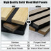 Black Solid Wood Acoustic Slat Wall Panels (Broad Strip) - Sweatfully