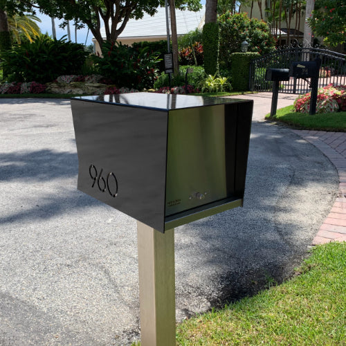 The Original Retrobox in JET BLACK - Modern Mailbox - Sweatfully