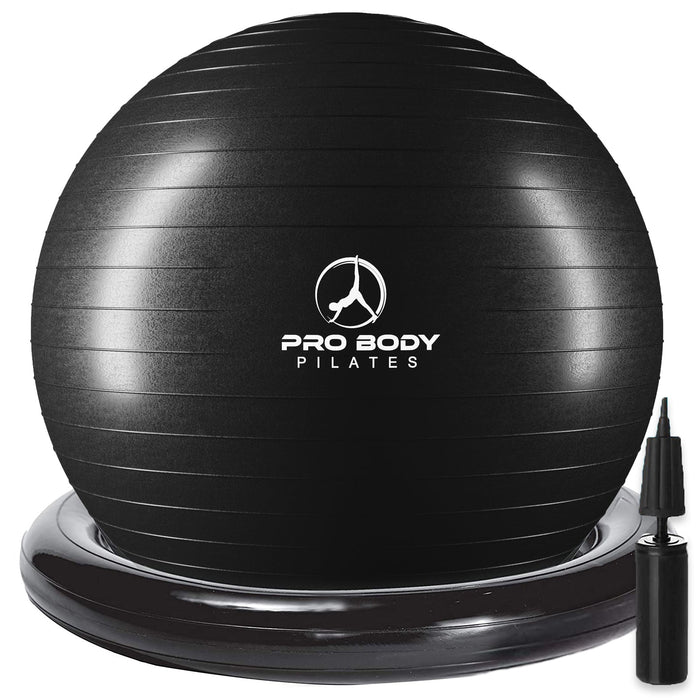 Exercise Ball Chair with Base & Bands - Sweatfully